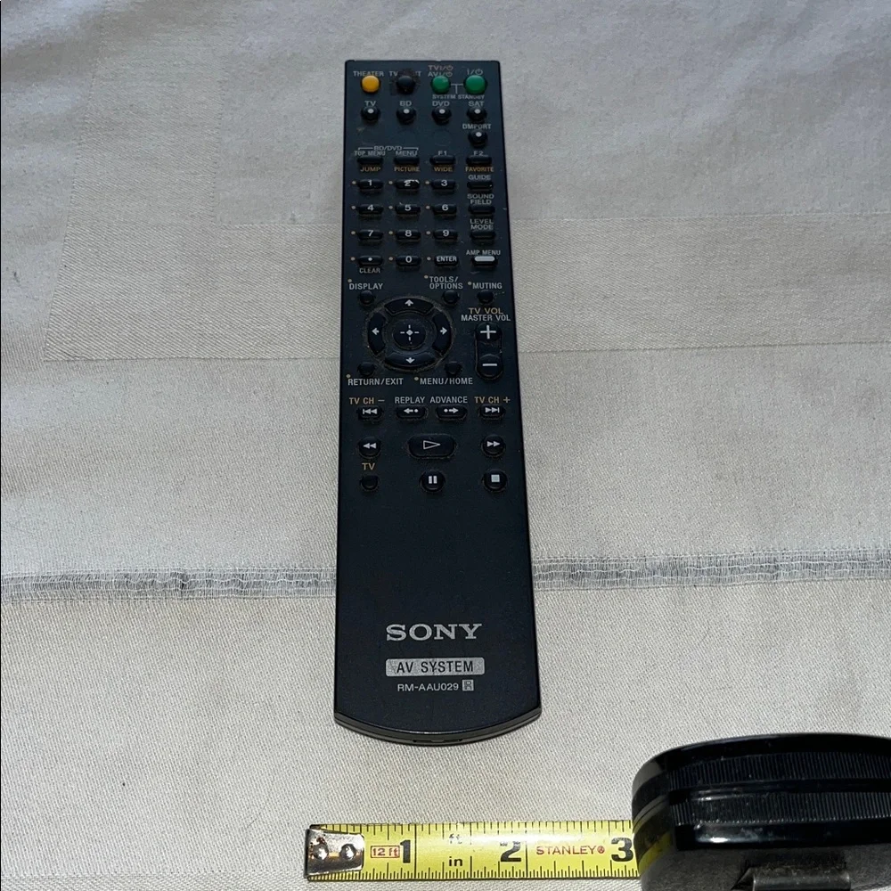 Sony RM-AAU029 AV System Remote Control Black Multi-Function